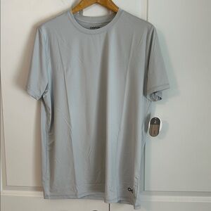 Oofos Cool Down Men’s Light Gray heather sports T shirt XL NWT